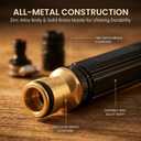 High Pressure Hose Nozzle, Heavy Duty Adjustable Twist Hose nozzle Jet Sweeper Nozzle, Pressure Washer Nozzle with Leak-Proof Design for Car Wash, Lawn, Patio Cleaning