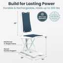 PELEGON Electric Lift Chairs for Elderly, 2-in-1 Floor Lift & IP68 Waterproof Bath Lift, Foldable Lift Assist Device with Remote, 300 lb Capacity, Emergency Stop, 1 Click-Assembly Fall Recovery Chair