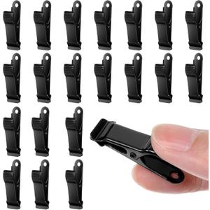 20 Pcs Metal Small Alligator Clamps, Mini Spring Clamps Crocodile Small Clamp for Crafts Paper Photo, 1.58 x 0.5 Inch Mini Clips Hanging for Wires Photo Snacks Paper Christmas DIY Decoration (Black)