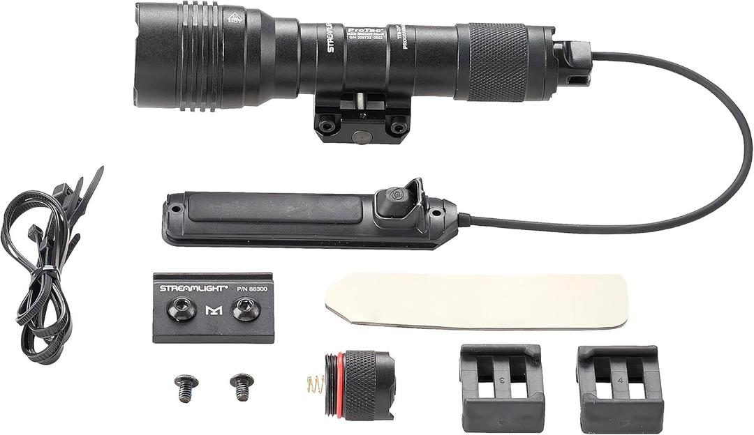 Streamlight 88066 ProTac Rail Mount HL-X 1000-Lumen Multi-Fuel Weapon Light with Remote Switch, Tail Switch, Clips, and CR123A Batteries, Box, Black