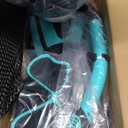 Snorkeling Gear for Adults, 4 in 1 Adult Snorkel Set with Panoramic View Snorkel Mask, Dry Top Snorkel, Adjustable Short Fins and Travel Bag, Snorkel Set with Fins for Snorkeling Diving (Turquoise Blue)