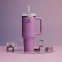 STANLEY Quencher H2.0 Tumbler with Handle and Straw 40 oz | Flowstate 3-Position Lid | Cup Holder Compatible for Travel | Insulated Stainless Steel Cup | BPA-Free | Lilac