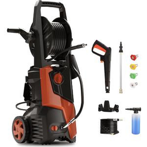 Electric Pressure Washer 5000PSI 3.5GPM with 20FT Hose & 16.3FT Cord, for Car, Pool, and Patio Cleaning (Orange)