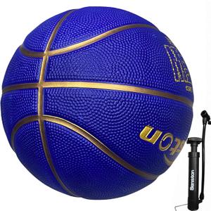 Senston 29.5'' Basketball Outdoor Indoor Rubber Basketball Ball Official Size 7 Basketballs with Pump
