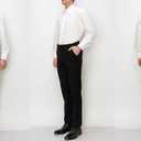 Men's Microfiber Tuxedo Dress Shirt Laydown Collar, Non Pleat (White, XL)