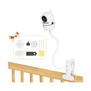 Universal Baby Monitor Crib Mount for HelloBaby, VTech, Infant Optics DXR 8 & DXR-8 Pro, ANMEATE, Nanit Pro, Eufy, Owlet, VAVA - 19.4" Flexible Goosenesk Baby Monitor Crib Holder for 360° Adjustable