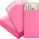 Cash Envelopes 100 Pack 3.5x6.5inch,Colored envelope，Coin envelope，Colored envelopes for cash,Seed envelope，budgets, checks, coins, tickets, jewelry, small items(PINK)