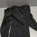 GRAPENT Women's Business Casual Buttons Pockets Open Front Blazer Suit Cardigan (Black, S)