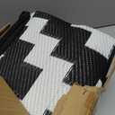 SAND MINE Waterproof Outdoor Rug 9x18 ft, Plastic Straw Rug, Modern Area Rug, Large Floor Mat, RV, Patio, Backyard, Deck, Picnic, Beach, Trailer, Camping (9' x 18', Black & White Lattice)