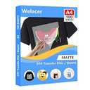 25 Sheets DTF Transfer Film Paper A3 Double Sided Thick Clear Pretreat Sheets, PET Heat Transfer Paper for Inkjet Printer DTG Printer Direct Print On T Shirts Textile