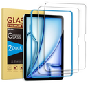 SPARIN 2 Pack Screen Protector for iPad Air 11 inch M4/M3/M2 (2026/2025/2024), (iPad Air 8th/7th/6th Generation), Tempered Glass, Apple Pencil Pro & Case Compatible, Anti-Scratches, High Definition, 1 Glass Missing