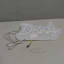 Drinks Table Number Neon Sign Desk Lamp Night Light Wedding Letter LED Neon Sign Wedding Table Decorations Neon Light Shop Bedroom Home Room Decor Christmas Party Warm White USB 3012.7CM