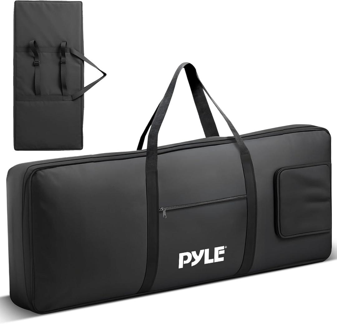 Pyle Keyboard Case, 61 Key Carrying Case Bag for Piano Keyboards, Protects and Covers Portable Digital Keyboard Water Resistant, Used for Models PKBRD6139BT, PKBRD6151PB, and PKBRD6175P, Stadard