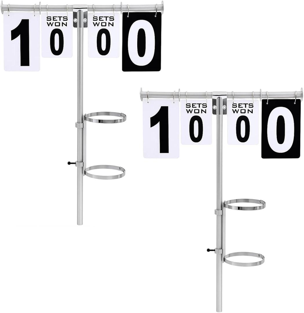 Silipull 1 Set Tennis Scoreboard Tennis Score Keeper for Net Compatible with Most Score Board Set for Volleyball Basketball Outdoor (Standard)