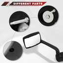 Black Hood Mirror for Kenworth T680 2022 2023 2024 Replacement Driver Left Side OE Kenworth T680 Next Generation Mirror Accessories