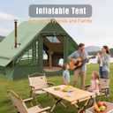 Inflatable Camping Tent, Glamping Blow Up Tent with Hand Pump for All-Season, 3 Mins Easy Setup, Waterproof Tens with Mesh Window for 4-6 Person, Suit for Family, Friend, Camp, Outdoor Gathering