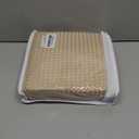 MIYE Pleated Waffle Weave Bed Skirt, Tailored Dust Ruffle 14 Inch Drop Easy Fit, Machine Washable,No Split Corners (Beige, Full - 14" Drop)