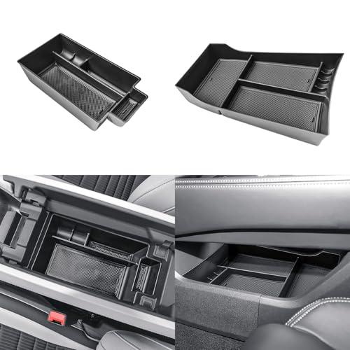 EDBETOS 2PCS/Set Center Console Organizer Compatible with Nissan Rogue 2021-2023 2024 2025 2026 Interior Accessories Lower Console Armrest Secondary Storage Box Pallet Middle Insert Tray Black ABS
