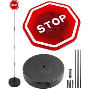 UNLRAE Garage Parking Aid,Garage Stopper for Parking Car,LED Flashing Stop Sign,Car Accessories Warning Adjustable Height Parking Assistant Stop Indicator Sensors for Vehicles,Fits RV,SUV, Cars