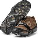 Yaktrax Pro Traction Cleats - 360-Degree Grip on Snow, Ice, & Multi-Terrain Surfaces - Elastic Outer Band w/Easy-On/Off Heel Tab & 1.4mm Stainless Steel Coils - Abrasion Resistant - Unisex (Small) Black
