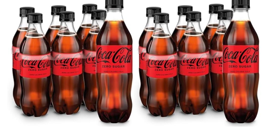 Coke Zero Sugar Diet Soda Soft Drink, 16.9 fl oz, 12 Pack, BB: Feb 09/2026