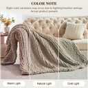 Carriediosa Chunky Knit Throw Blanket 50" X 60", 100% Hand Made Large Chenille Loop Yarn Soft Fluffy Throws for Couch Sofa Bed, Big Crochet Cozy Heavy Thick Cable Woven Blankets, Taupe