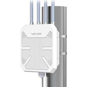 AX3000 WiFi 6 Outdoor Extender Long Range, IP67 Waterproof Wireless Access Point Signal Booster, VunLink 5G+2.4G DualBand WiFi Repeater, 5×8dBi Antennas, Mesh Mode, for Starlink, Yard, Farm, RV.