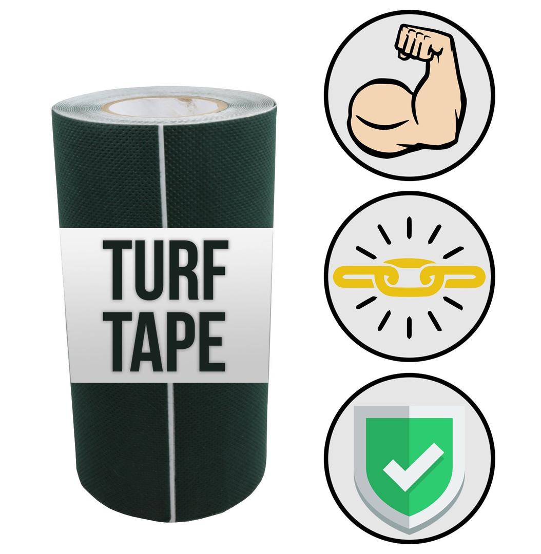 Upstreet Turf Tape Artificial Grass Seaming Tape, 6 in x 49.2 ft ($0.45/Foot), Synthetic Self-Adhesive for Lawn Carpet Jointing, Indoor & Outdoor Turf Rug, Pet Grass - Green