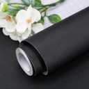 Black Peel and Stick Wallpaper Matte Black Wallpaper 15.7inch x393.7inch Pure Color Cotact Paper Cabinets Waterproof Shelf Self Adhesive Wall Paper Peel and Stick Decorative Vinyl