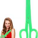 MAGICLULU Giant Clown Scissors Prop for Carnival Accessories and Stage Performance, Green Fake Scissors for Cosplay and Pretend Play, 14.96 Inch Large Shears