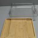 Charcuterie Board with Locking Lid Sauce Grooves, Travel Portable Bamboo Cheese Board, Bamboo Cutting Board, Multipurpose Covered Serving Tray with 5 Compartments for Kitchen New Home