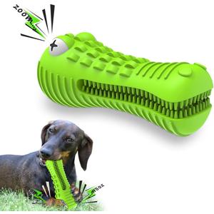 Dog Toys for Aggressive Chewers Large Medium Breed, Indestructible Dog Toothbrush Chew Toys, Squeaky Interactive Tough Extremely Durable, Dogs Toys to Keep Them Busy (grass-green)