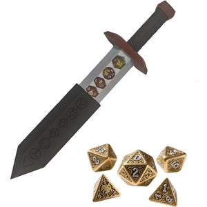 DND Dice Box, Sword Dagger Dice Holder for Gifts, Cool Polyhedral Role Playing Game Dice Box, Fantasy DND Tabletop RPG Accessories for Player (Sword)