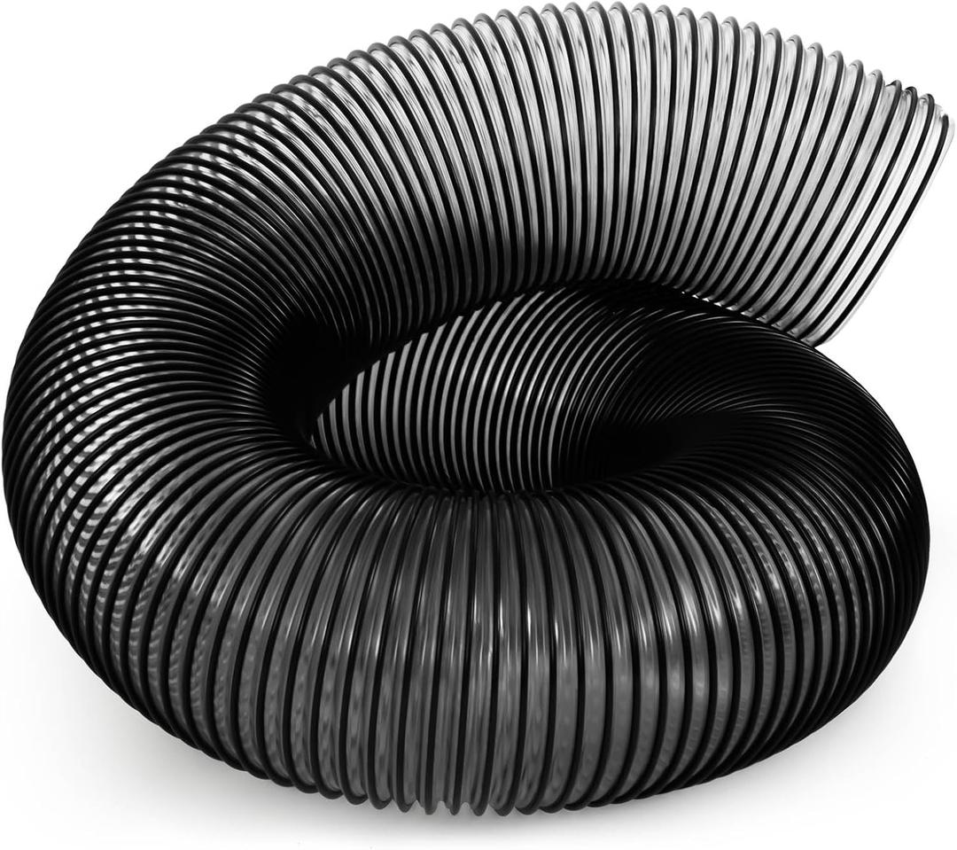 Pangda 8 Inch 8 Feet Lawn Vac Hose PVC Flexible Grass Catcher Leaf Vac Collection Vacuum Hose Fits Most Brands