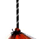 Halloween Witch Broom Plastic Witch Broomstick with Detachable Handle, Halloween Cosplay Costume Props, Halloween Masquerade Dress Up Costume Decoration, Witch Flying Broomstick (Orange)