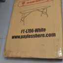 Folding Tables, 6 Foot Folding Table with Handle and Steel Legs, Indoor Outdoor Fold-in-Half Portable Table for Camping, Dining, Party, Picnic, Plastic Table White Folding Table Banquet Tables 