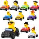 40 Pcs Rubber Ducks for Jeeps, 20 Ducks 2.8 Inch Assortment with 20 Colors Cars, Collectible Vehicle Dashboard Decorations, Easter Basket Stuffers for Kids Party Favors, Baby Bath Toys Birthday Gifts
