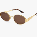 livho 2025 Trendy Oval Sunglasses - Stylish Polarized Shades for Everyday - Retro Metal Frames