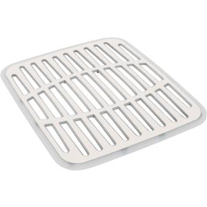 Spectrum Small Sink Mat Protector for Kitchen Sink with Raised Feet for Quick Drying and Water Flow, Soft Rubber Non Slip Surface Protects Dishes Glassware for Stainless Steel Sinks, Buttercream
