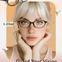 2 x Y2K Oval TR90 Blue Light Blocking Glasses Ultra Light Computer Screen Gaming for Woman
