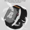 Longhorn Buckle Apple Watch Band - Adjustable Elastic Nylon Strap for Apple Watch 38 40 41mm 42 44 45mm, Adventure-Ready Breathable Comfortable for Men Women (Black, 38/40/41mm)
