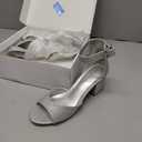 DREAM PAIRS Womens ChunklePump (7.5, Silver/Glitter)