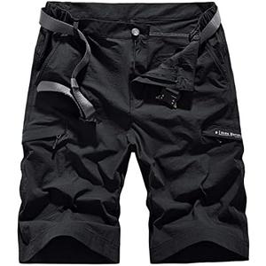 Quick Dry Cargo Hiking Strectchy Shorts Men's Outdoor Summer Causal Work Multi-Pocket Short (No Belt) XL