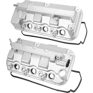 GDUKOP 2 Pcs Aluminum Front & Rear Engine Valve Cover Compatible with Honda Accord Odyssey Crosstour Pilot Ridgeline 2008-2017, Acura TL RDX 2012-2015, 3.5L V6, Replace # 12310R70A00, 12320R70A00
