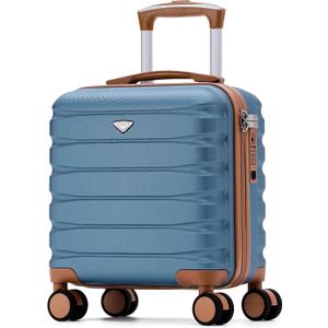 Carry On Suitcase 16.25x13.5x8 Hardside TSA Lock & USB Port Lightweight Luggage Silent Double Spinner Wheels Maximum Underseat Carry-On Bag For Virgin & South West Approved Airlines