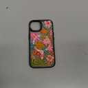 Magnetic for iPhone 15 Magsafe Case Cute Aesthetic - Durable Fashion Funny Phone Case - Girly Passion Flower Pattern Print Cover Design for Woman Girl 6.1 inches Black