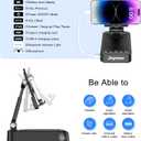 Gifts for Men Women, Phone Stand with Bluetooth Speaker and Charging Function 360 Rotable Angle Adjustable Cell Phone Holder with HD Stereo Sound Fits All Phones,Tablet (Black)