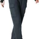 Women's Fleece Cargo Joggers - Multi-Pockets, Elastic Drawstring Waist, Warm Winter Daily Wear (S)