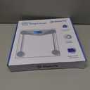 Etekcity Digital Body Weight Bathroom Scale, Large Blue LCD Backlight Display, High Precision Measurements,6mm Tempered Glass, 400 Pounds (Blinding Silver)