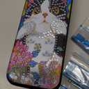 Leatrice Cat Diamond Art Kits for Adults Small Diamond Painting Kit Eyeglasses Case Gem Art Paint by Diamonds Dot 5d Diamond Art DIY for Beginner Women